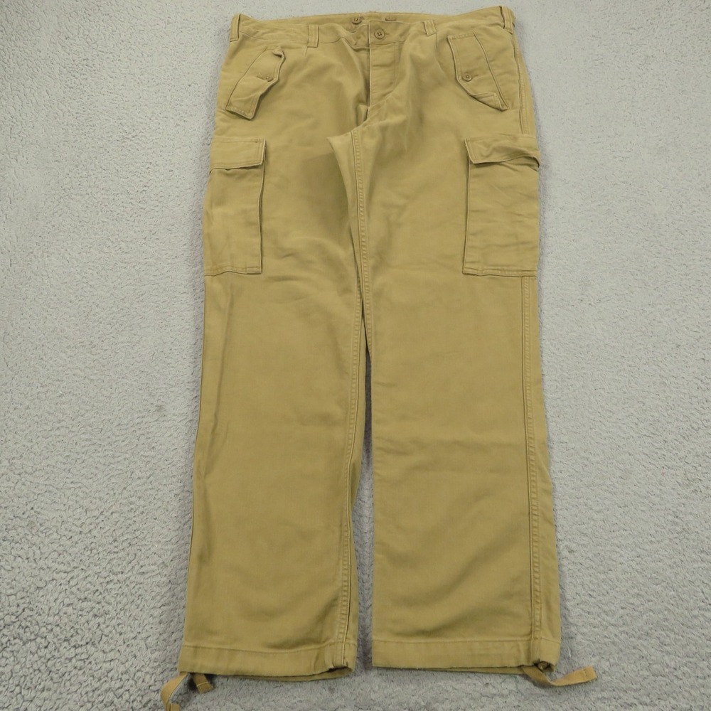 Polo Ralph Lauren Pants 40x32 Mens Cargo Straight Military Field Trousers Brown